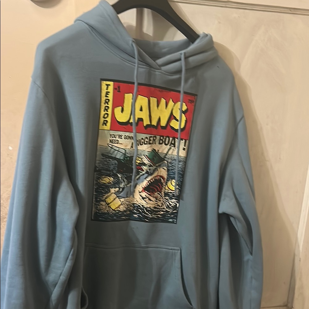 Blue Jaws Graphic Hoodie